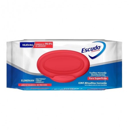 TOALLITAS HUMEDAS ESCUDO 80 PZ