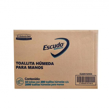 TOALLITAS HUMEDAS PARA MANOS ESCUDO INDIVIDUAL