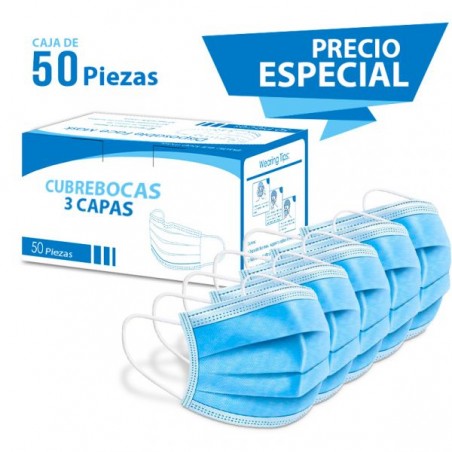 CUBREBOCAS CAJA CON 50 PZAS